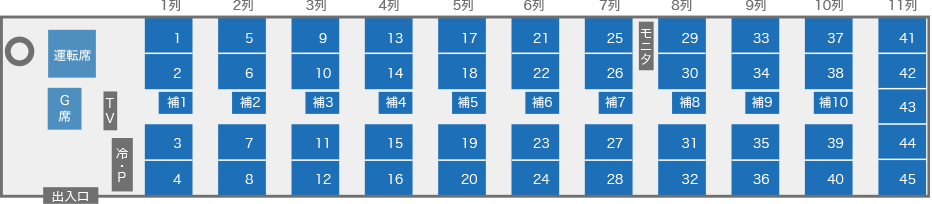 仙塩交通 大型バス[新型車] 座席